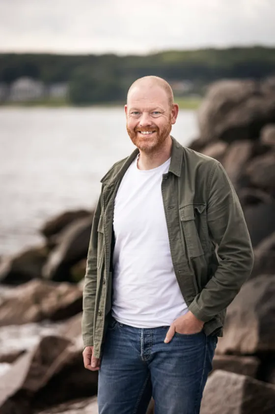 Morten Stegger ved vandet