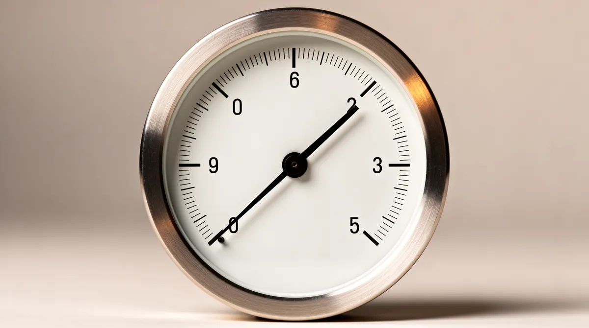 Analogt maalerinstrument — abstrakt metafor for SEO-maaling