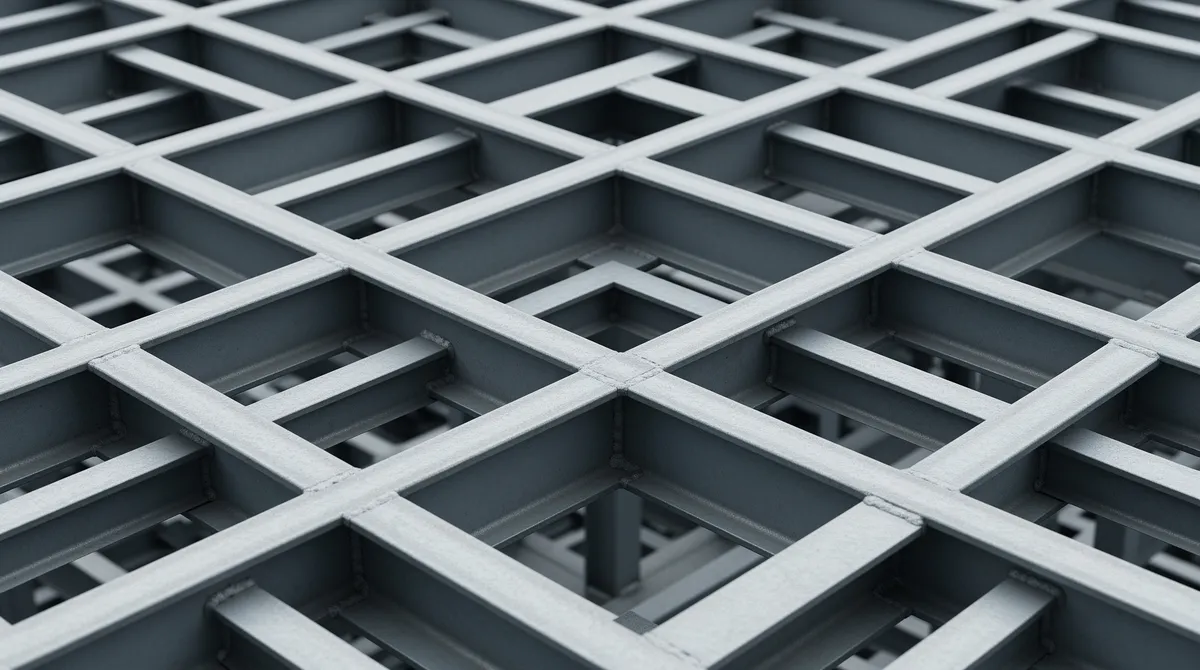 Staalgitterkonstruktion — abstrakt metafor for enterprise-CMS-infrastruktur